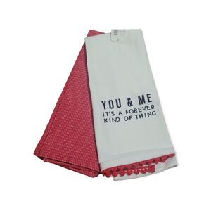 Valentine/ you & me kitchen towel set
